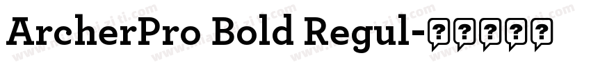 ArcherPro Bold Regul字体转换